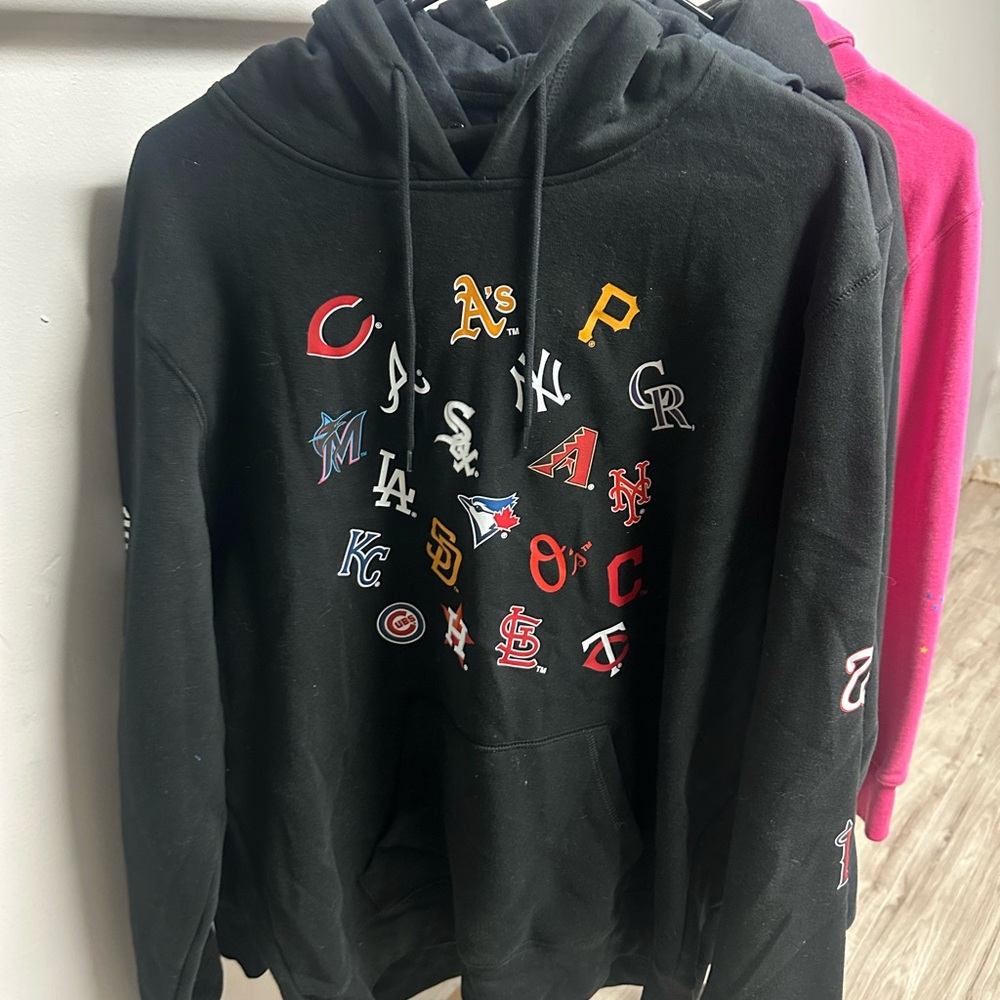 Black Hoodie with MLB Team Logos